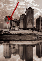 arrow marking residence