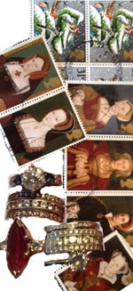 stamps and jewelry