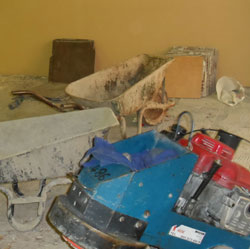 abandoned building tools