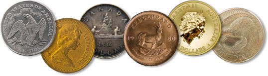 coins from various countries