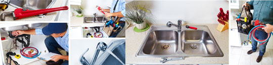 collage of plumbing work