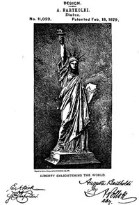 design patent for Statue of Liberty