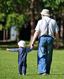 grandpa and grandchild