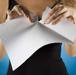 woman tearing contract