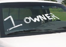 1 owner on windscreen