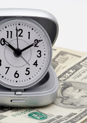 alarm clock with money