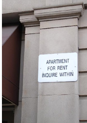 apartment for rent sign