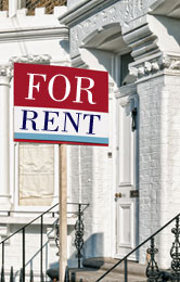 for rent sign outside apartment