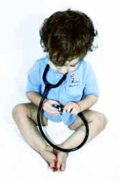 child with stethoscope