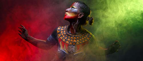 Body Paint Model woman with body paint