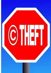 stop sign with copyright