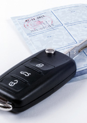 car keys and registration form