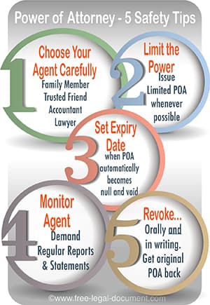 safety tips for a power of attorney