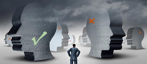 faces with tick marks