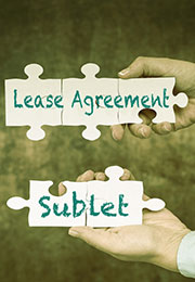 lease agreement and sublet signs
