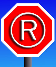 stop sign and TM symbol