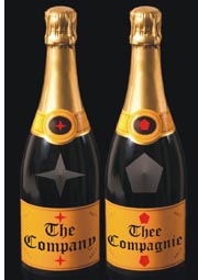 similar branding on sparkling wine