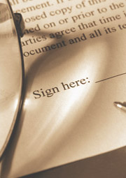 sign here