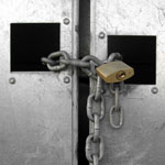 chain and lock on door