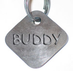 dog tag with Buddy embossed